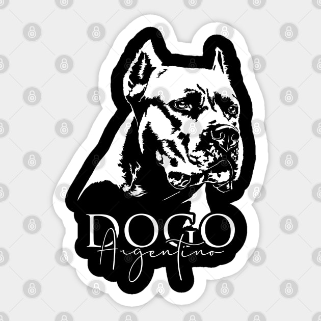 Proud Dogo Argentino dog portrait gift Sticker by wilsigns